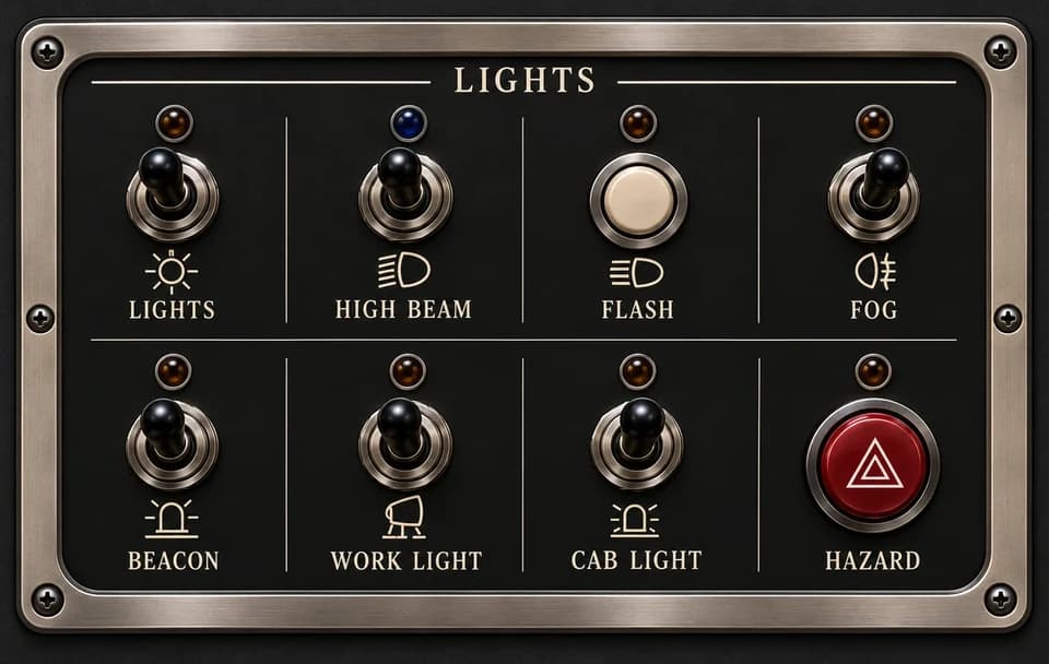 The Lights button box in the Sterling Classic design